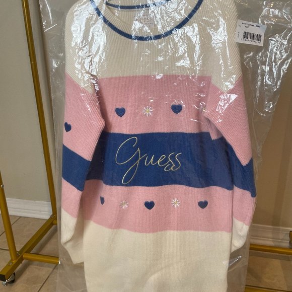 GUESS MULTI COLOR STRIPE SWEATER DRESS 6X/7 - Picture 2 of 10